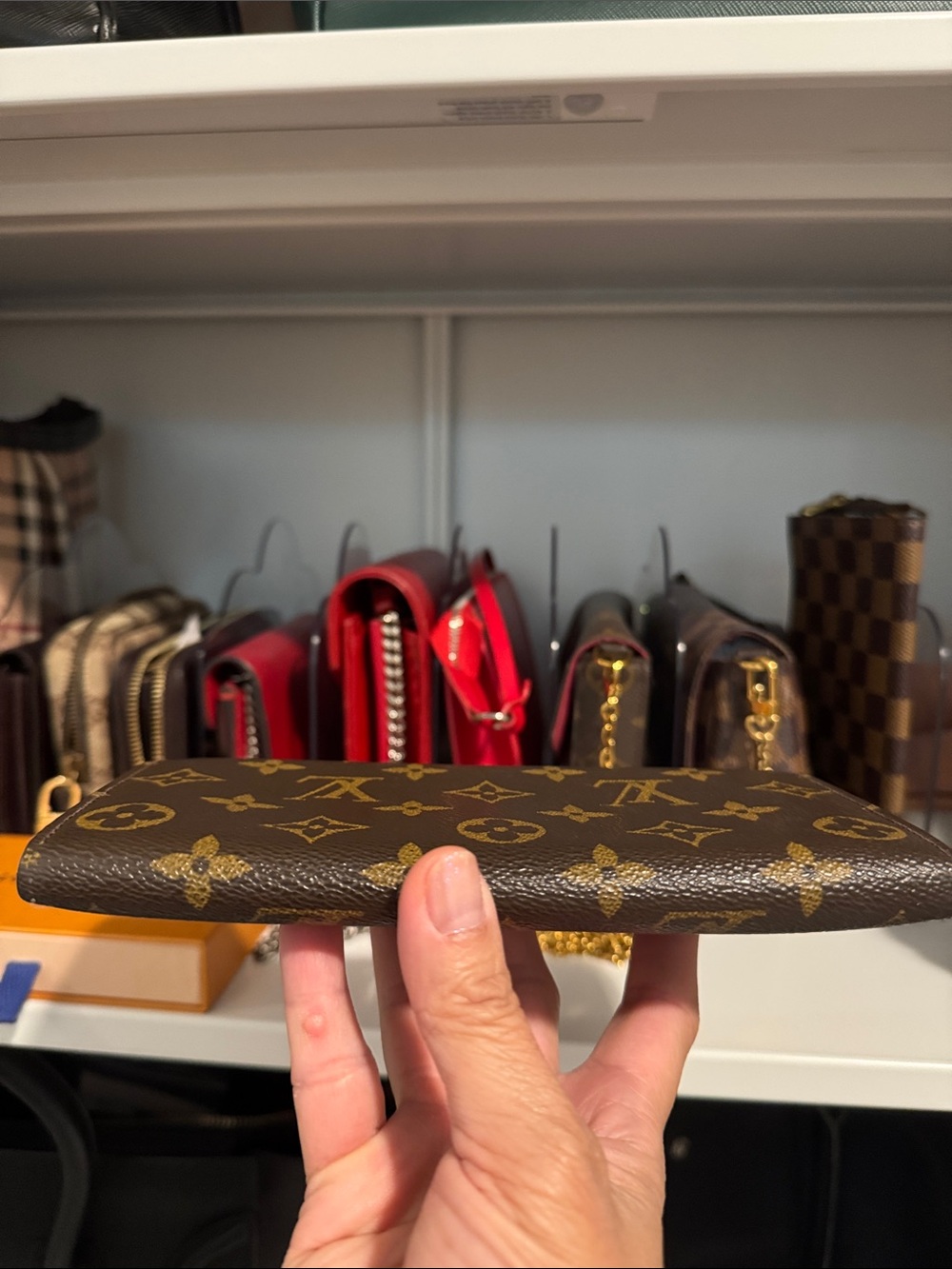 Authentic Louis Vuitton Monogram Canvas Continental Wallet in Brown and Gold - Picture 15 of 15
